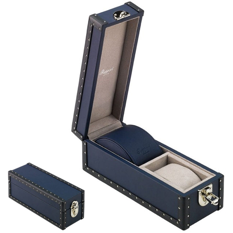 Kensington Blue 2 Watch Box by  Rapport London |  Time Keeper.