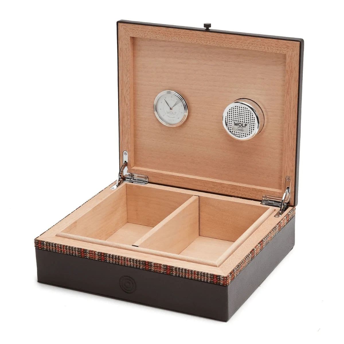 WM Brown Humidor by  Wolf |  Time Keeper.