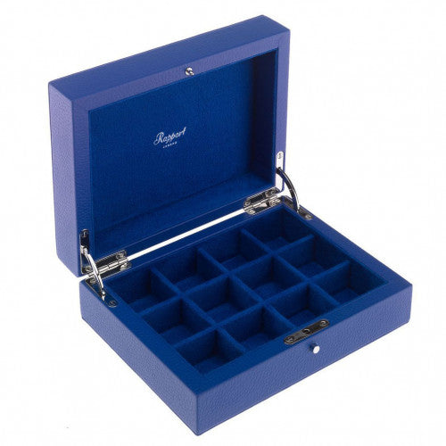 Berkeley Blue 12 Cufflink Box by Rapport London | Time Keeper.