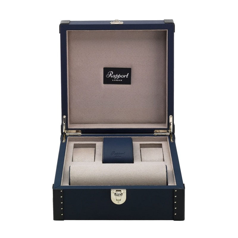 Kensington Blue 6 Watch Box by Rapport London | Time Keeper.