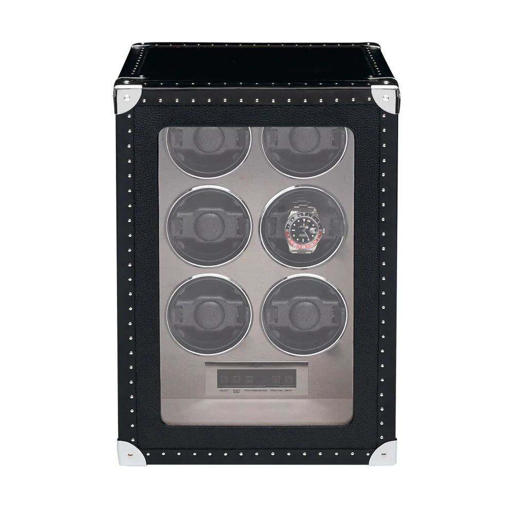 Romer 6 Watch Winder - Black by Rapport London | Time Keeper.