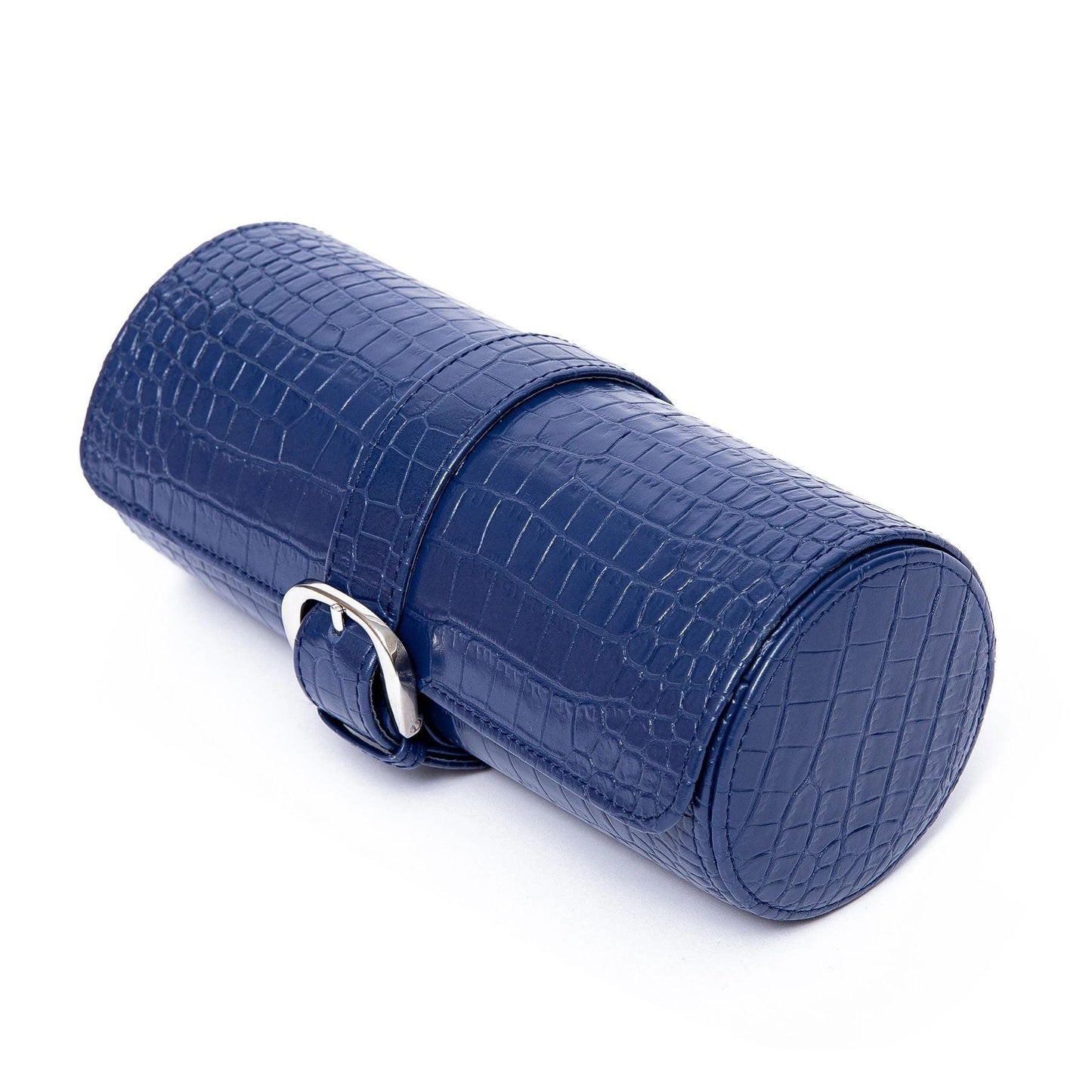 Brompton 3 Watch Roll - Blue by Rapport London | Time Keeper.