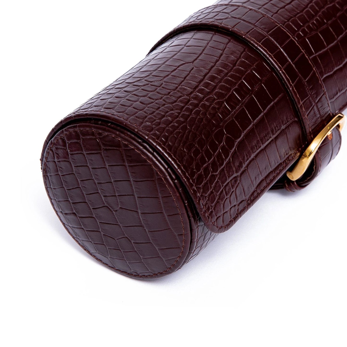 Brompton 3 Watch Roll - Brown by Rapport London | Time Keeper.