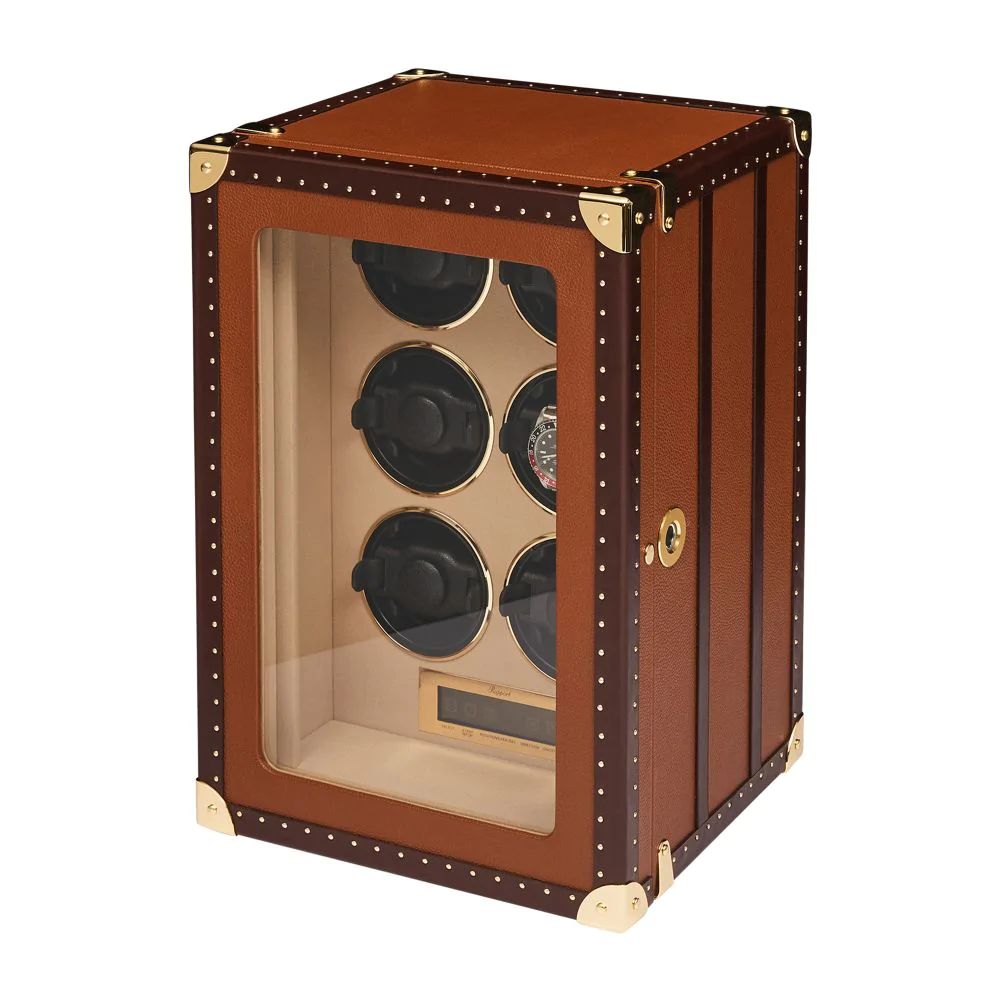 Romer 6 Watch Winder - Brown by Rapport London | Time Keeper.