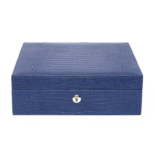 Brompton 8 Watch Box - Blue by  Rapport London |  Time Keeper.