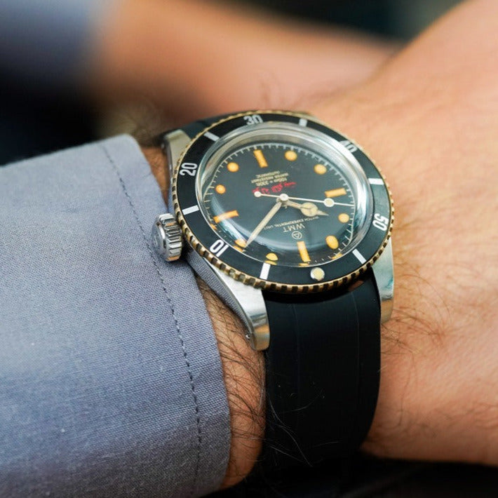 20mm Black - Curved Rubber by Time Keeper | Time Keeper.