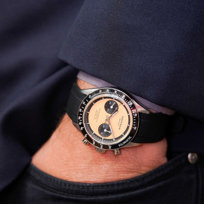 20mm Black - Curved Rubber by Time Keeper | Time Keeper.