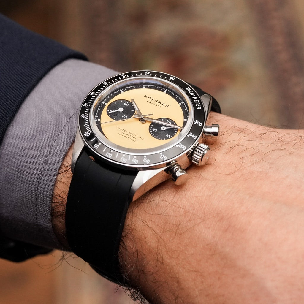 20mm Black - Curved Rubber by Time Keeper | Time Keeper.
