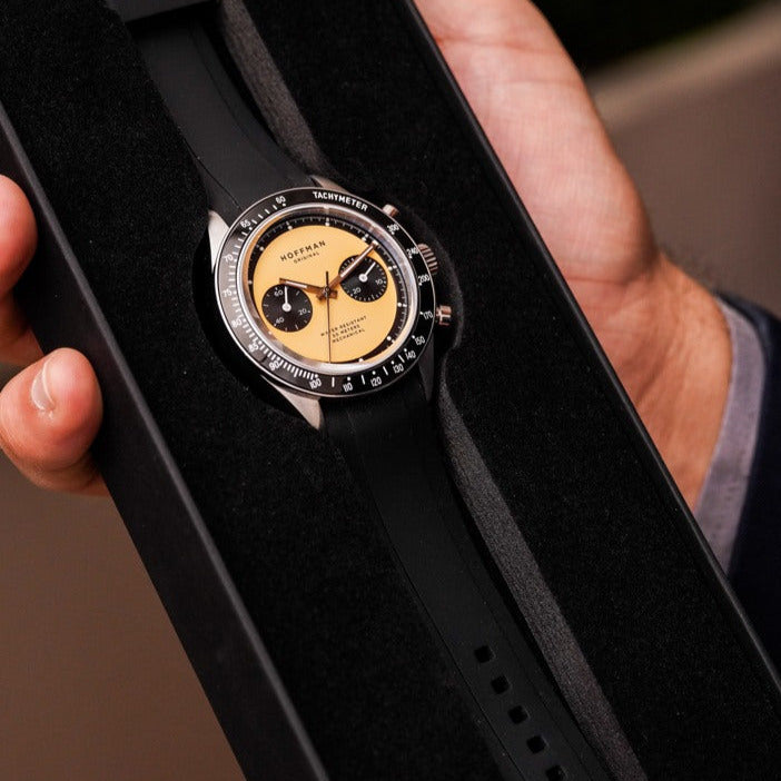 20mm Black - Curved Rubber by Time Keeper | Time Keeper.