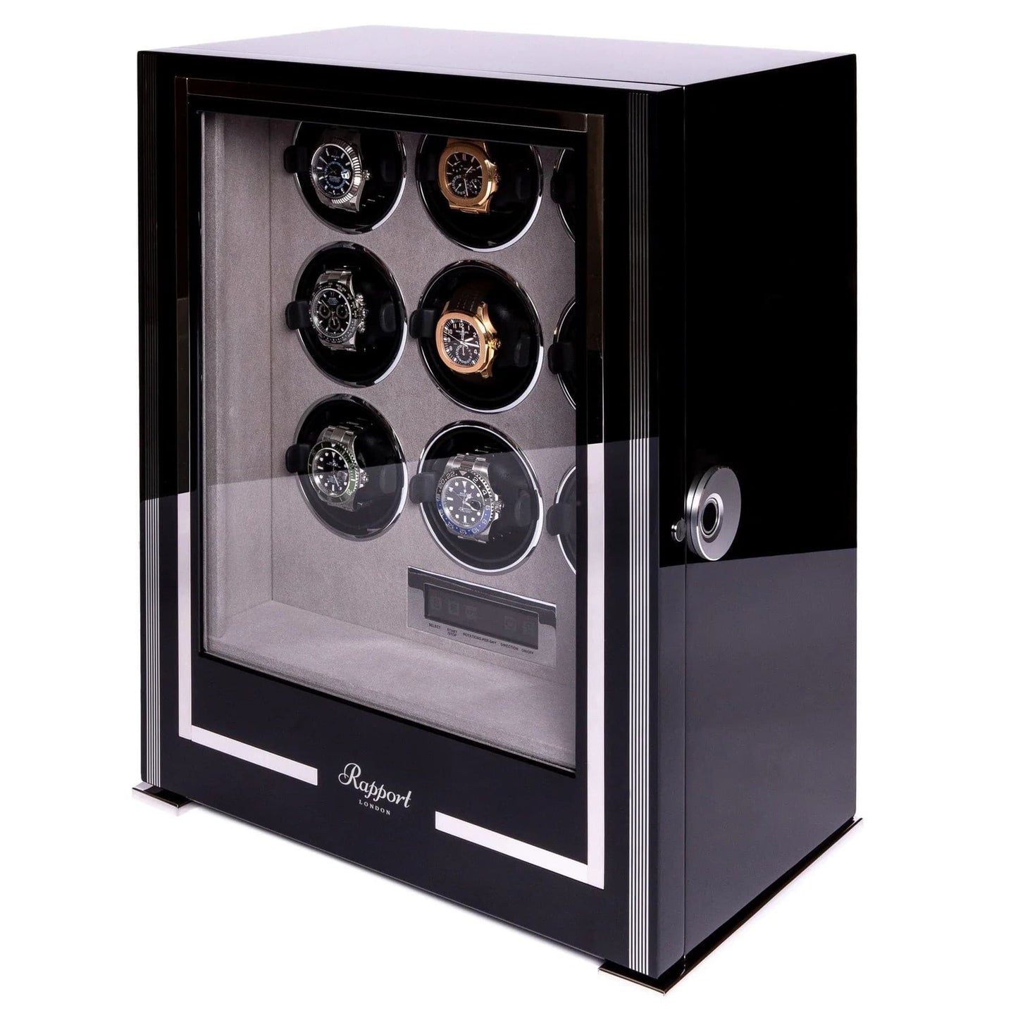 Paramount 9 Watch Winder - Ebony by Rapport London | Time Keeper.
