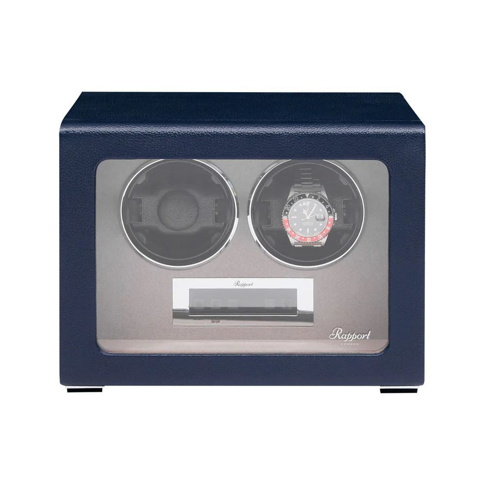 Quantum Duo Watch winder - Navy by Rapport London | Time Keeper.
