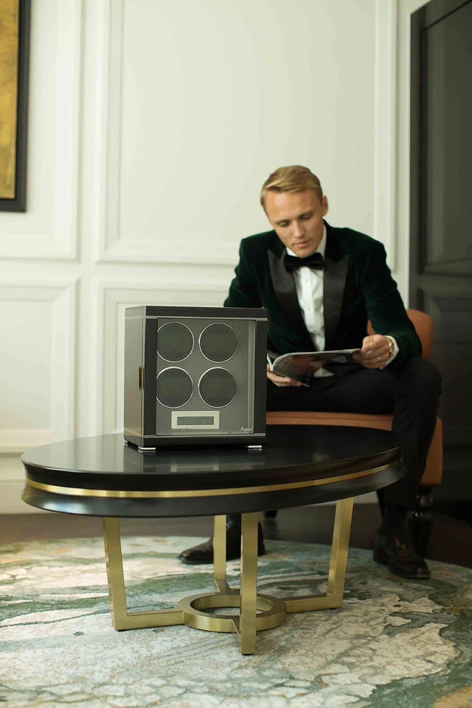 Formula 4 Watch Winder - Black by Rapport London | Time Keeper.