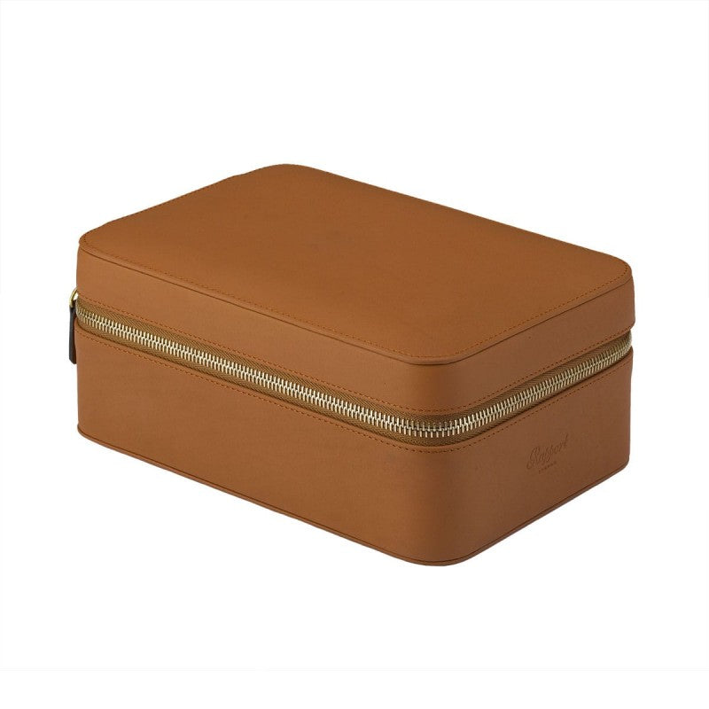Hyde Park Tan Leather 4 Watch Zip Case by Rapport London | Time Keeper.