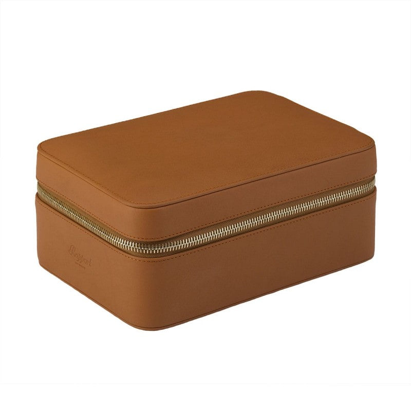 Hyde Park Tan Leather 4 Watch Zip Case by Rapport London | Time Keeper.
