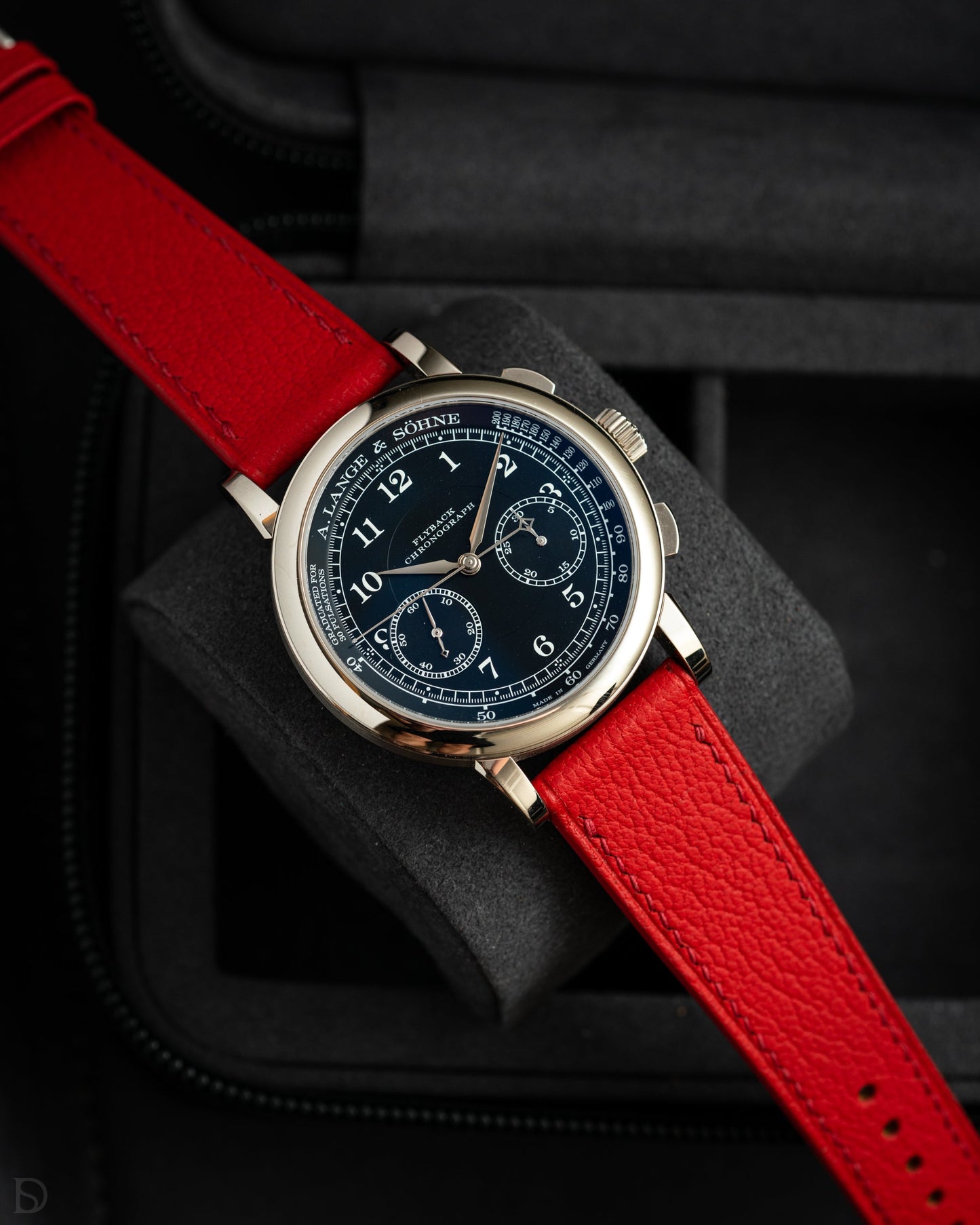 Red Chevre Slim by Delugs Straps | Time Keeper.