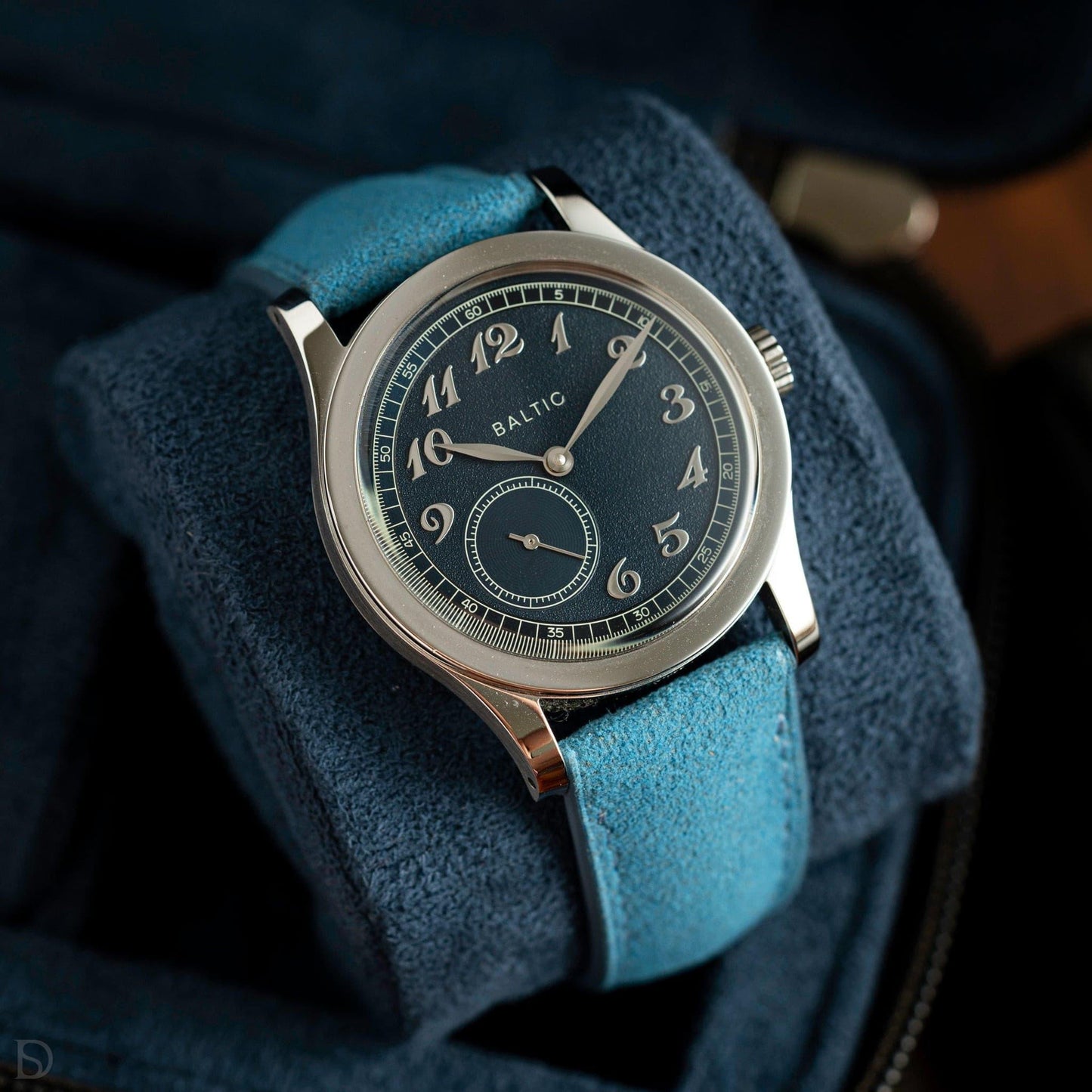 Baby Blue Alcantara Signature by Delugs Straps | Time Keeper.