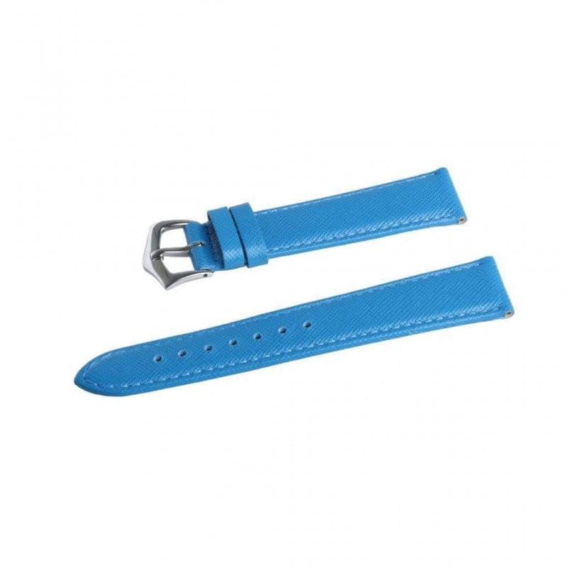 Light Blu Saffiano Blu Stitches by Milano Straps | Time Keeper.