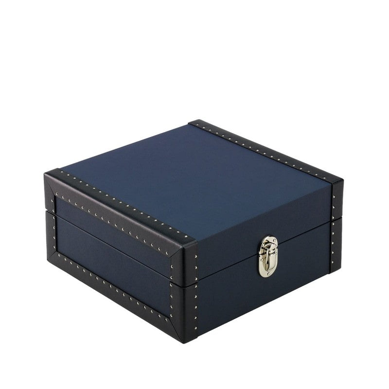 Kensington Blue 6 Watch Box by Rapport London | Time Keeper.