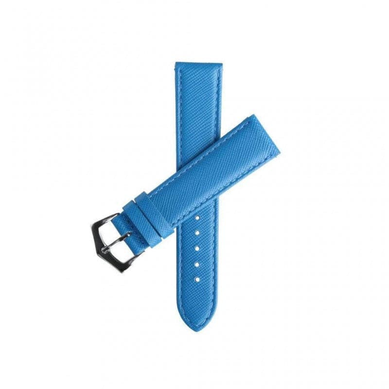 Light Blu Saffiano Blu Stitches by Milano Straps | Time Keeper.