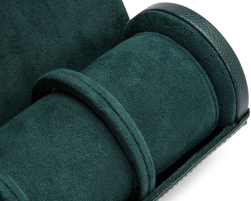 British Racing Triple Watch Roll - Green by Wolf | Time Keeper.