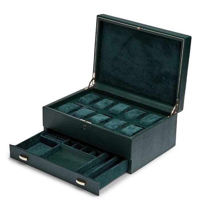 British Racing Green 10pc With Storage by  Wolf |  Time Keeper.