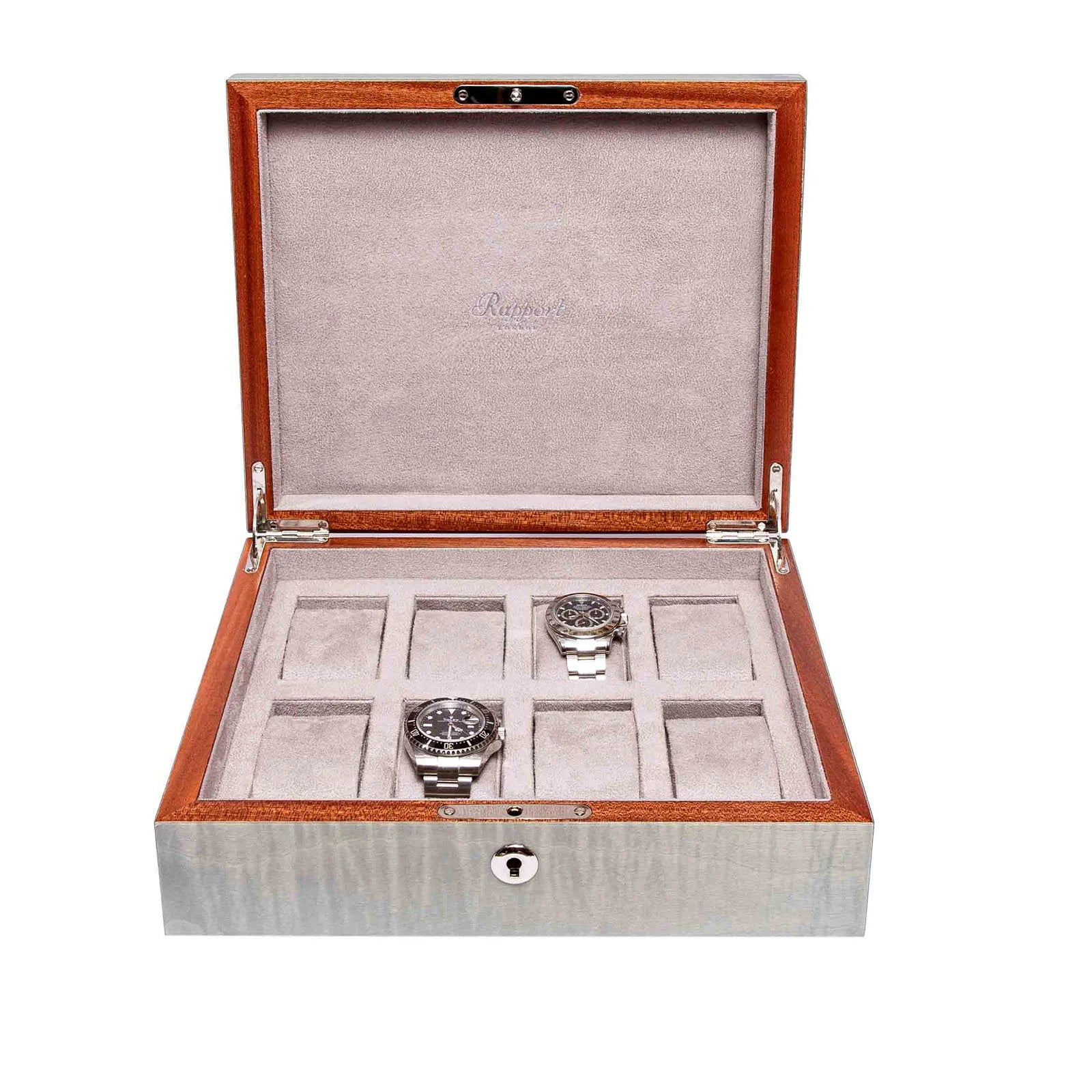 Heritage 8 Watch Collector Box Grey Time Keeper heritage-8-watch-collector-box-grey-time-keeper