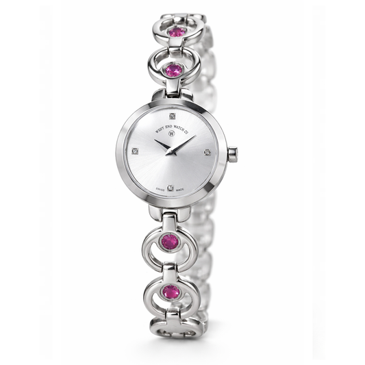 Chand - Silver Sunray - Rhodolites