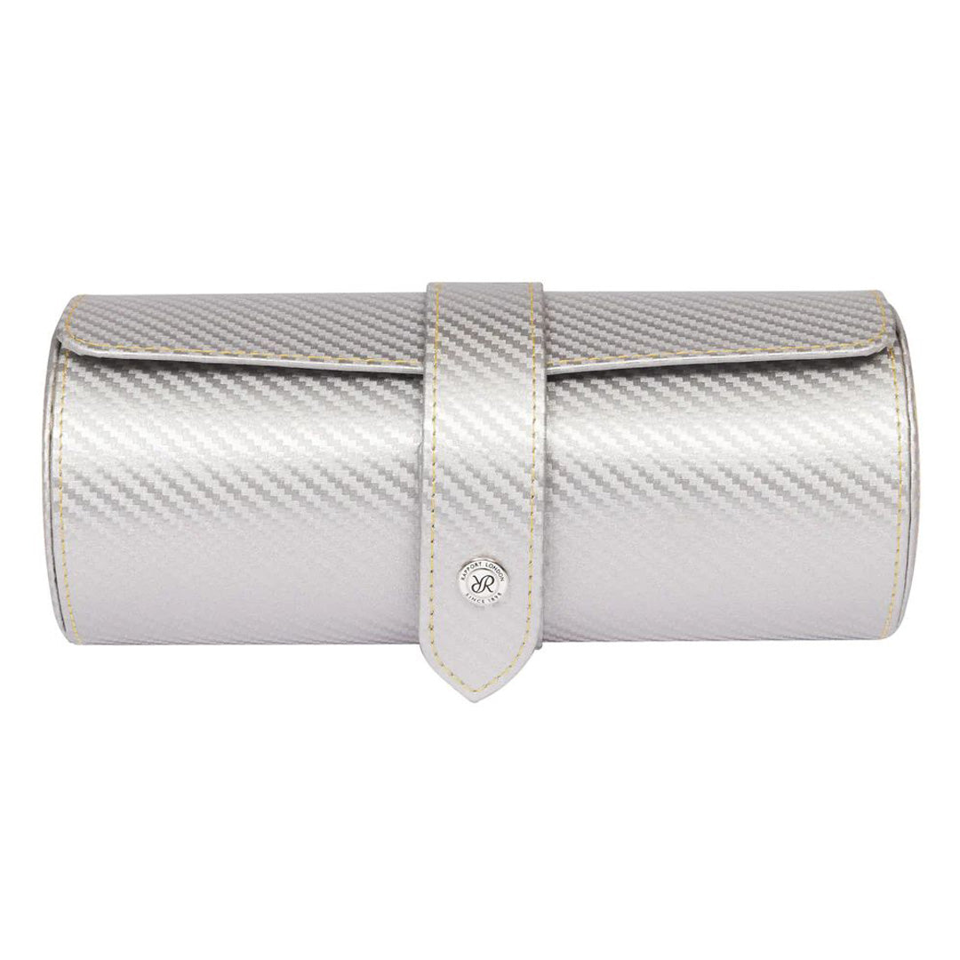 Carbon 3 Watch Roll - Silver