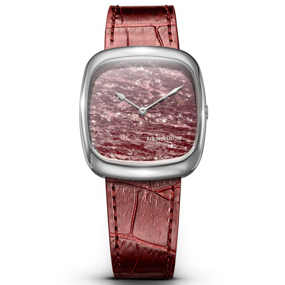 Natural Rubellite Stone In Steel