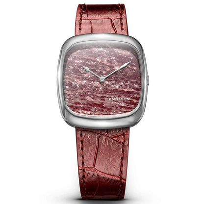 Natural Rubellite Stone In Steel