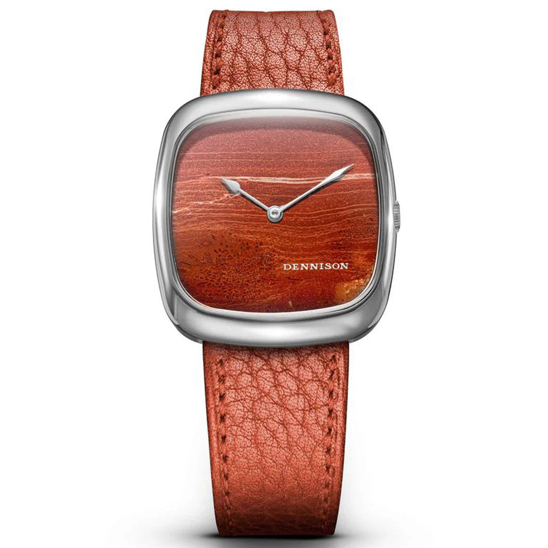 Natural Red Agate Stone In Steel