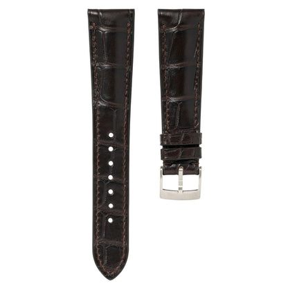 Matte Dark Brown Alligator Signature Strap