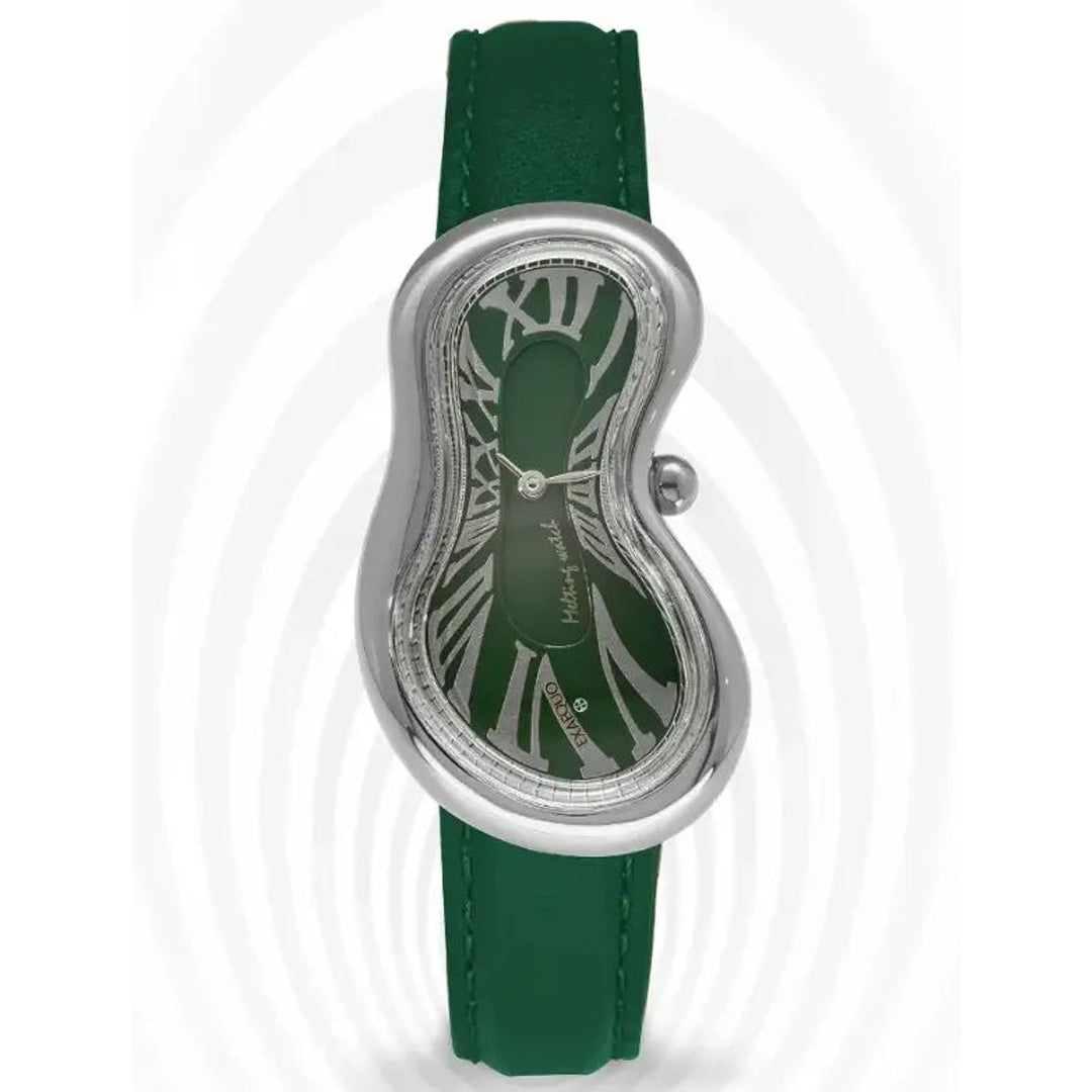 Melting Watch Silver Green