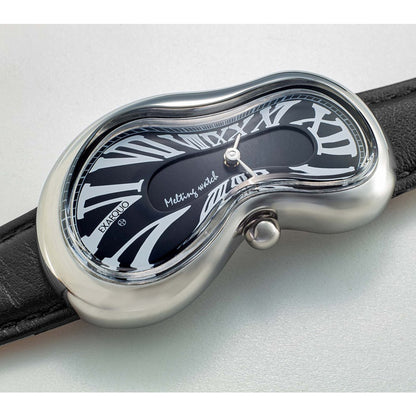 Melting Watch Silver Black