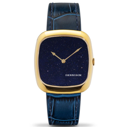 Midnight Aventurine in Gold Stainless