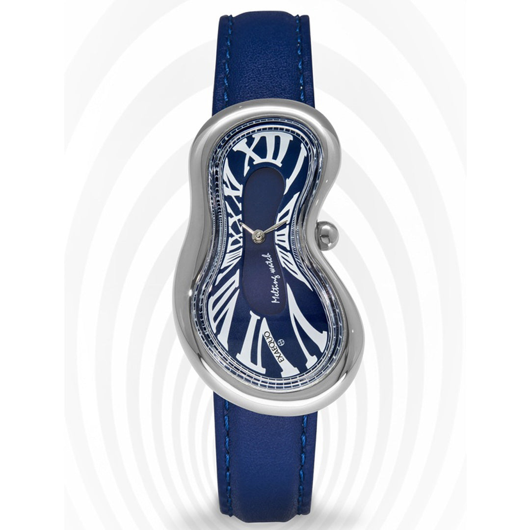 Melting Watch Silver Blue