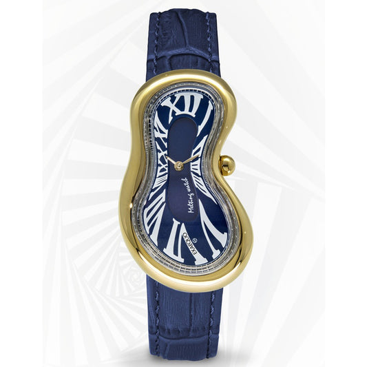 Melting Watch Gold Blue