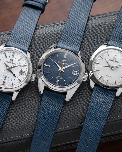 Navy Saffiano Signature Strap