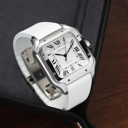 Rubber CTS Cartier Santos de Cartier Strap by  Delugs Straps |  Time Keeper.