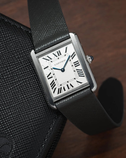 Grey Saffiano Signature Strap