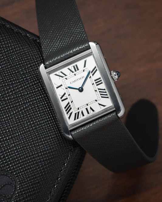 Grey Saffiano Signature Strap