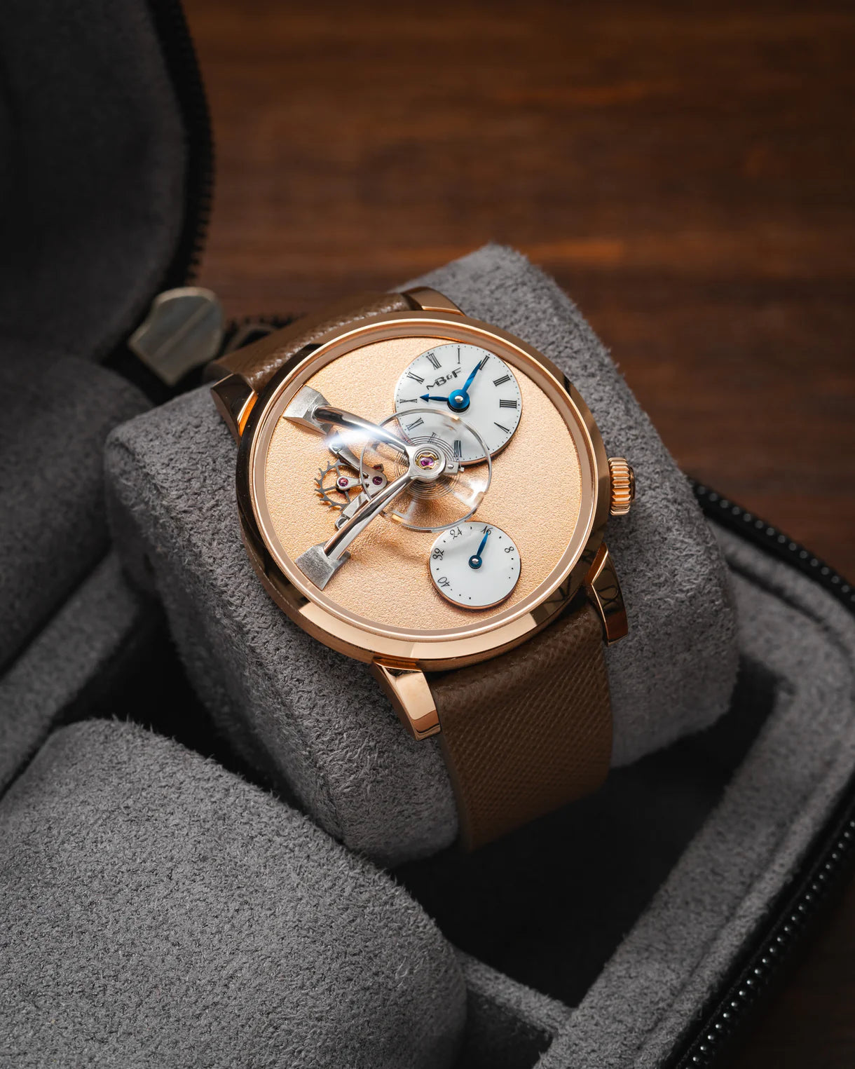Caramel Saffiano Signature Strap
