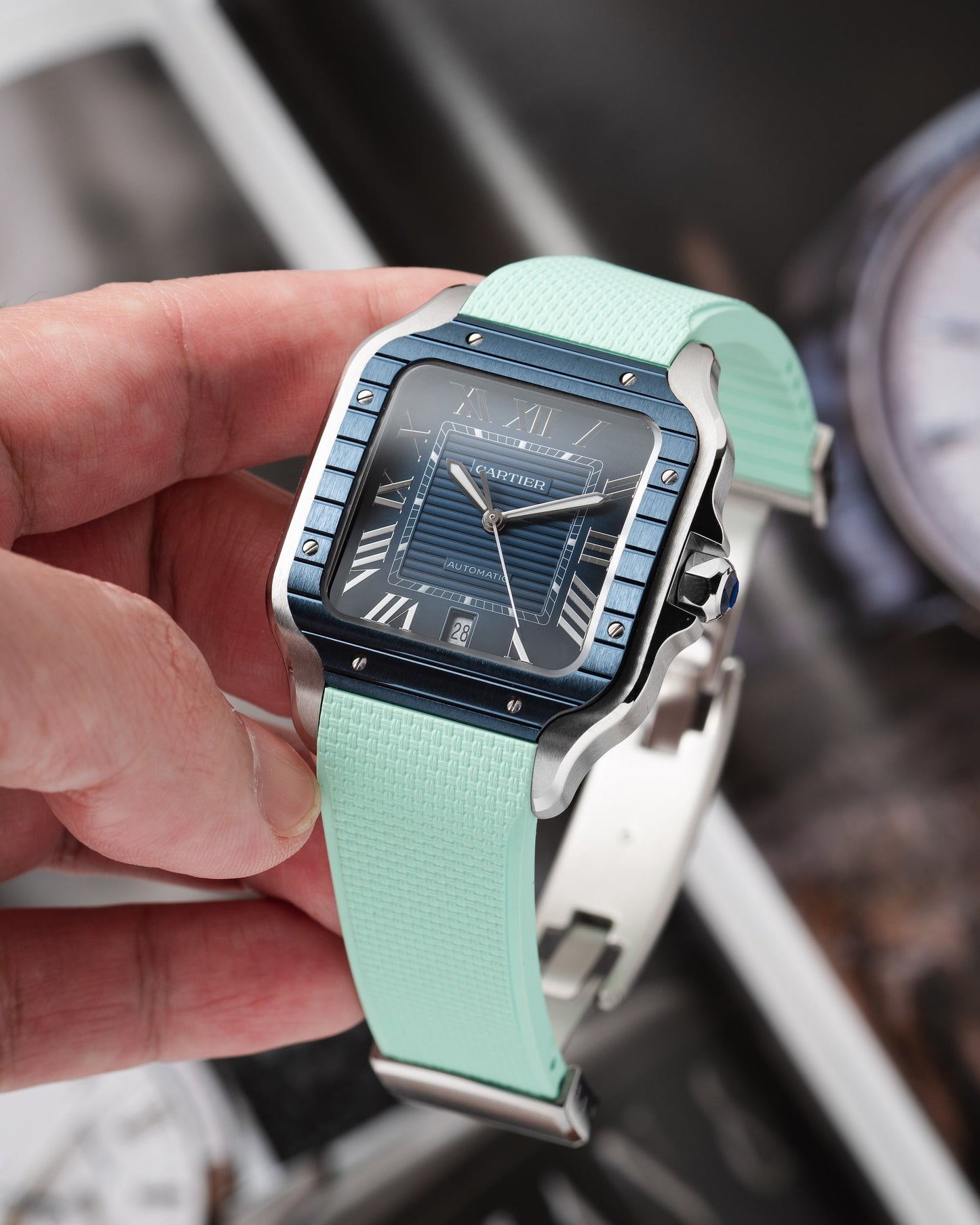 CTS Rubber Strap for Cartier Santos de Cartier - Large