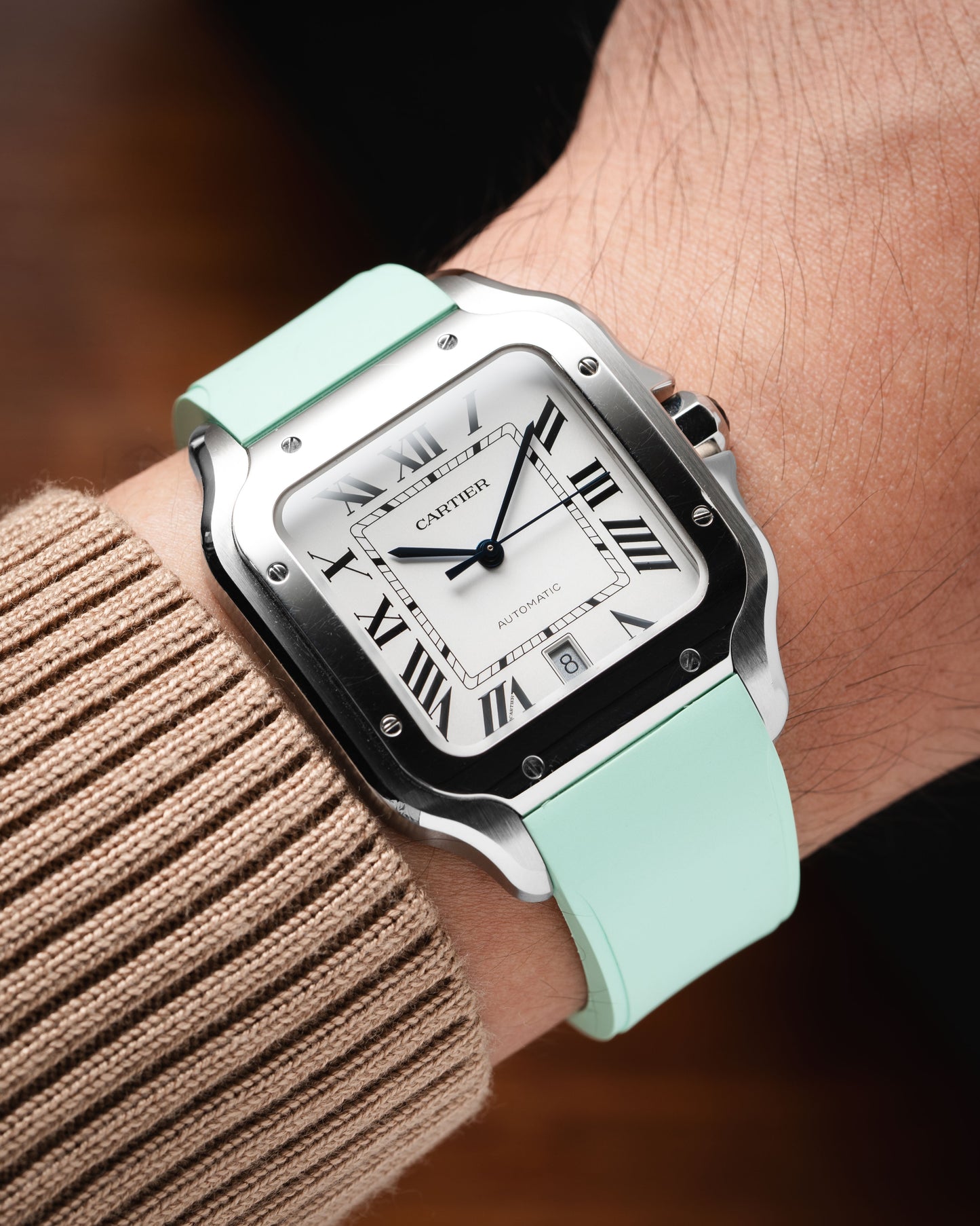 CTS Rubber Strap for Cartier Santos de Cartier - Medium