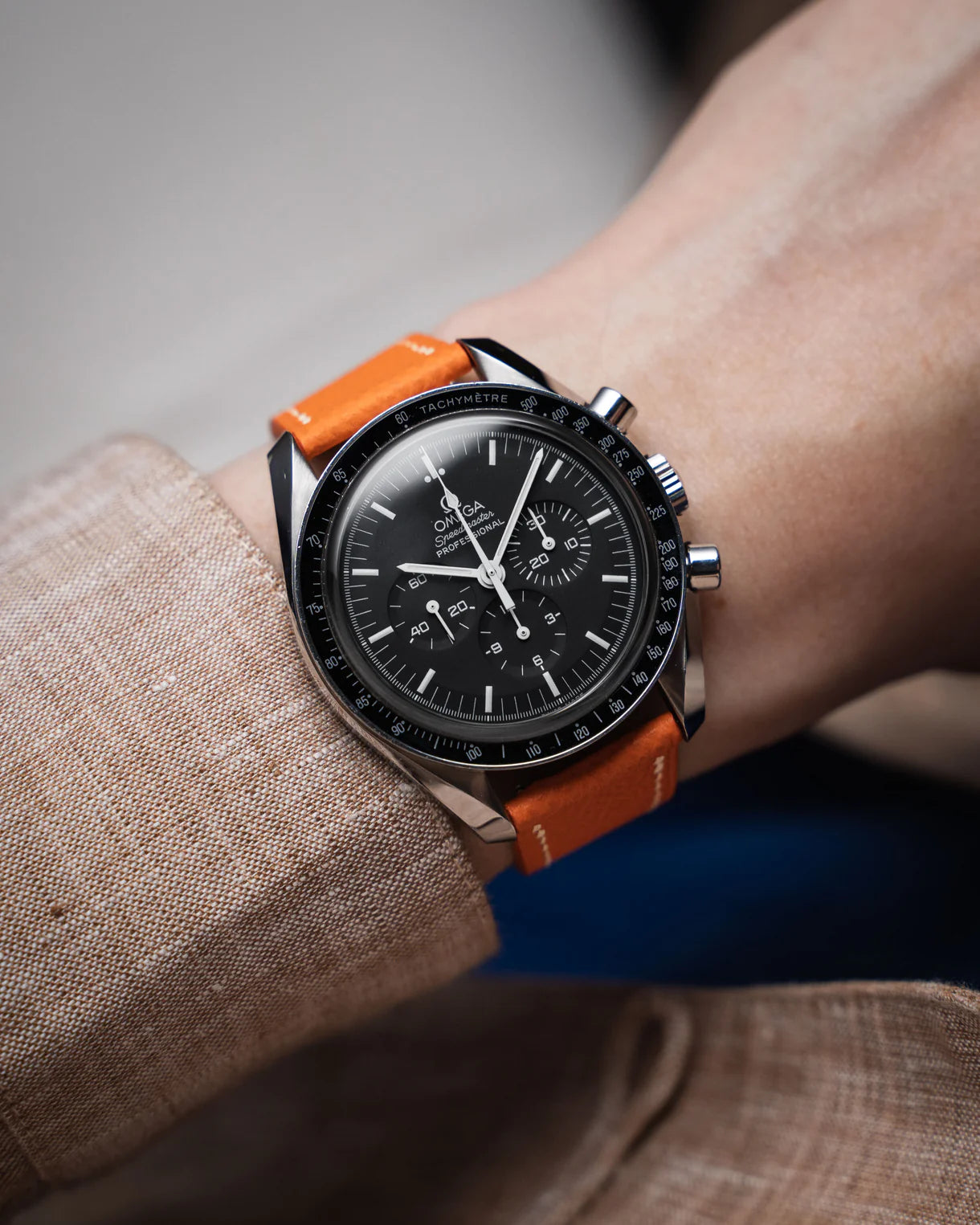 Orange Epsom Slim Strap