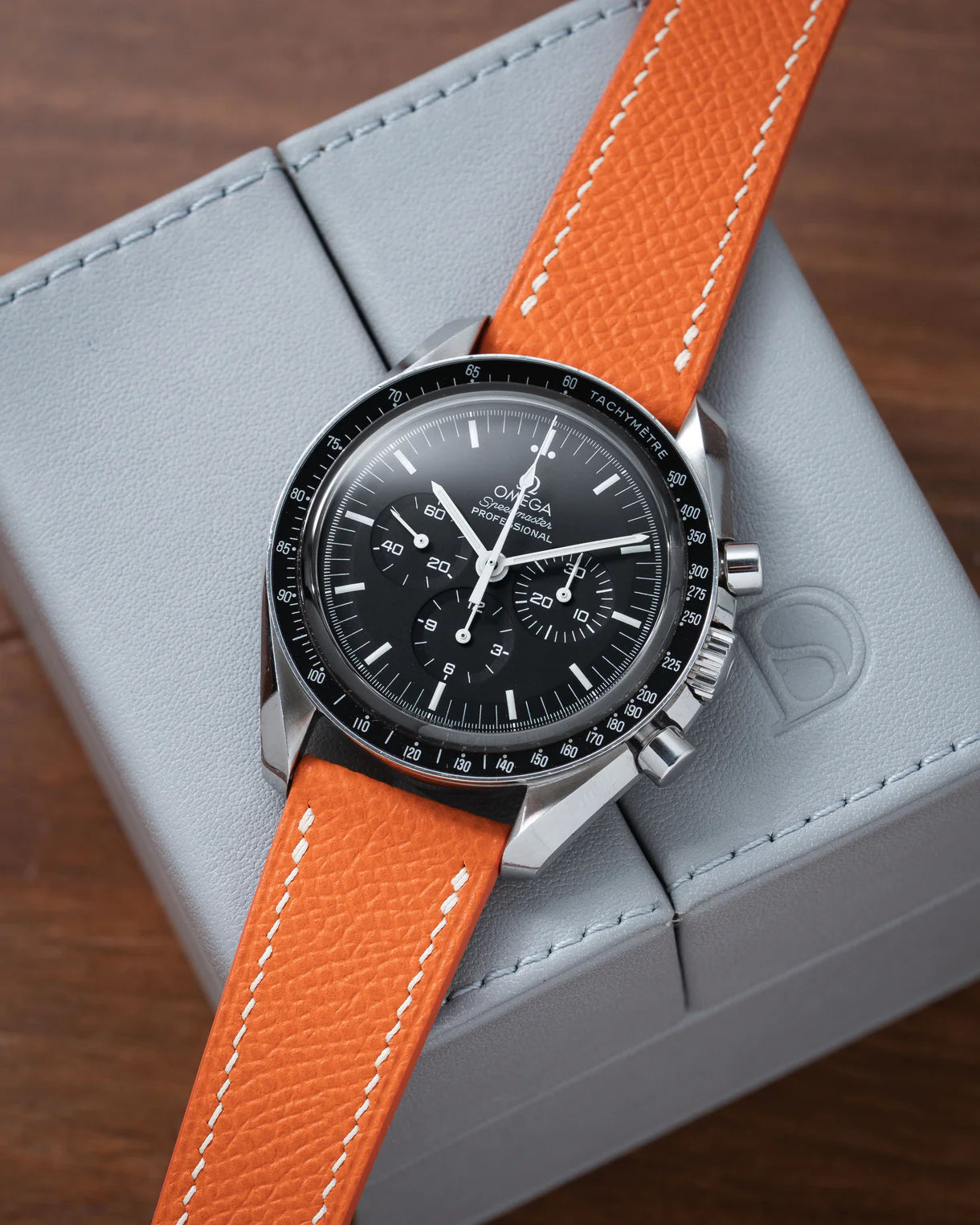 Orange Epsom Slim Strap