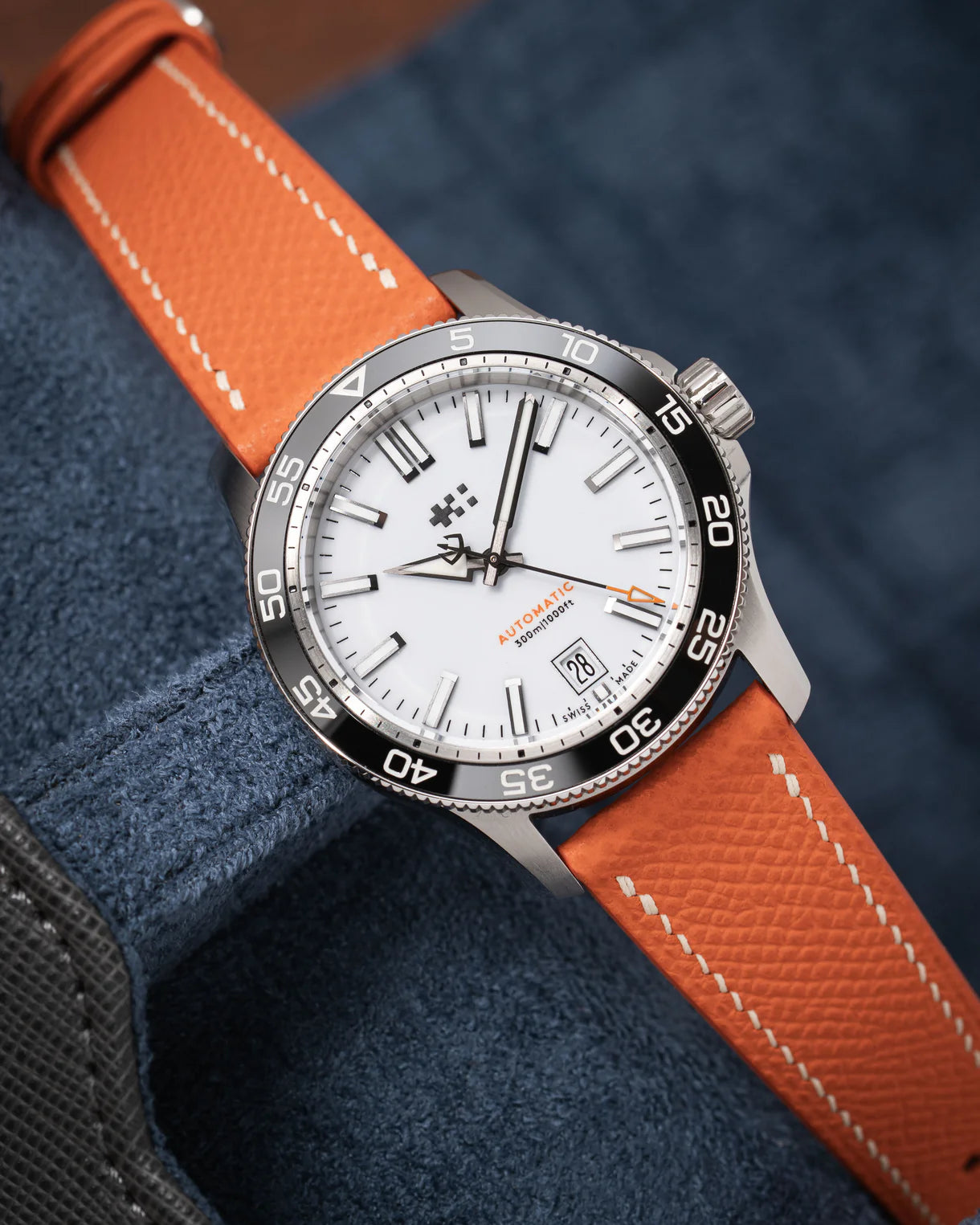 Orange Epsom Slim Strap