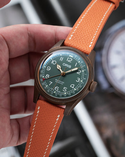 Orange Epsom Slim Strap