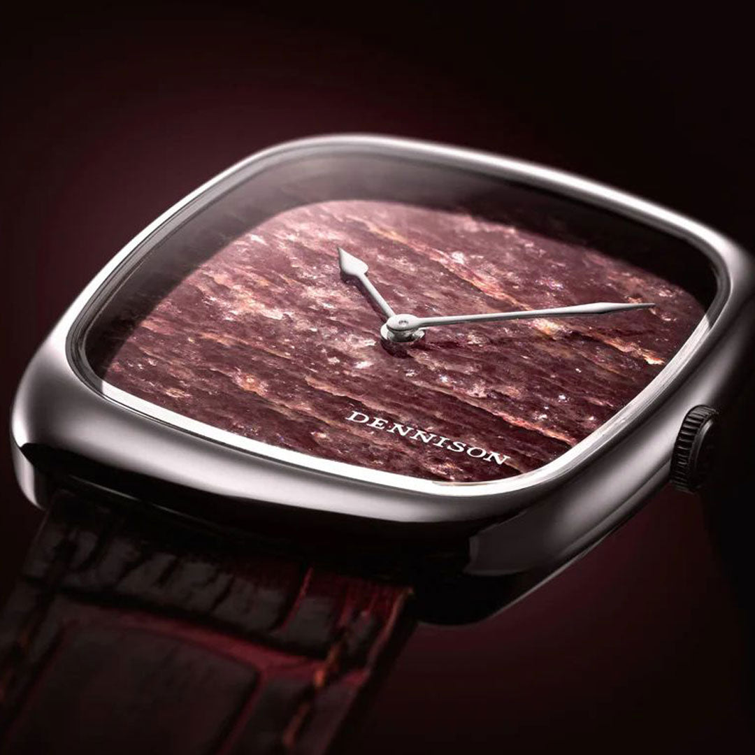 Natural Rubellite Stone In Steel