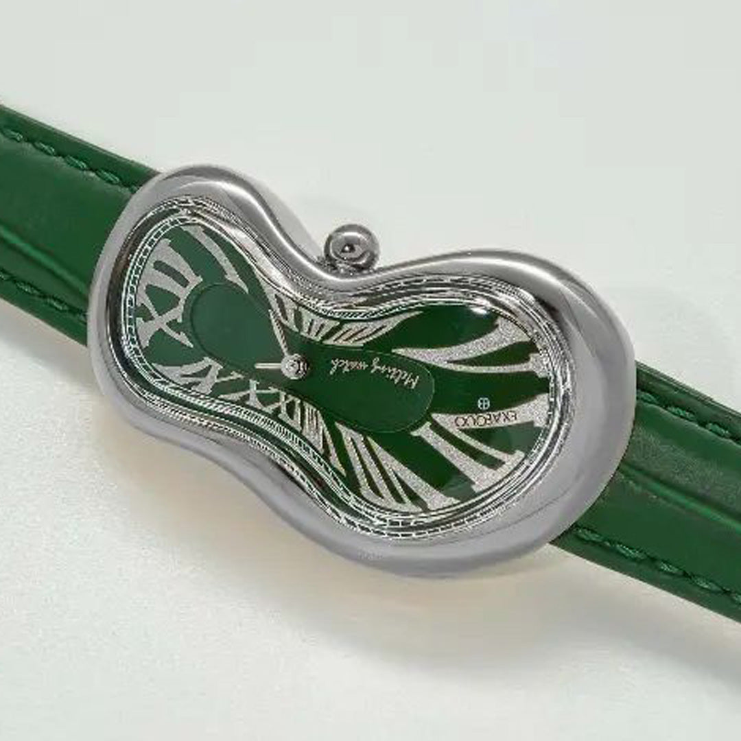 Melting Watch Silver Green